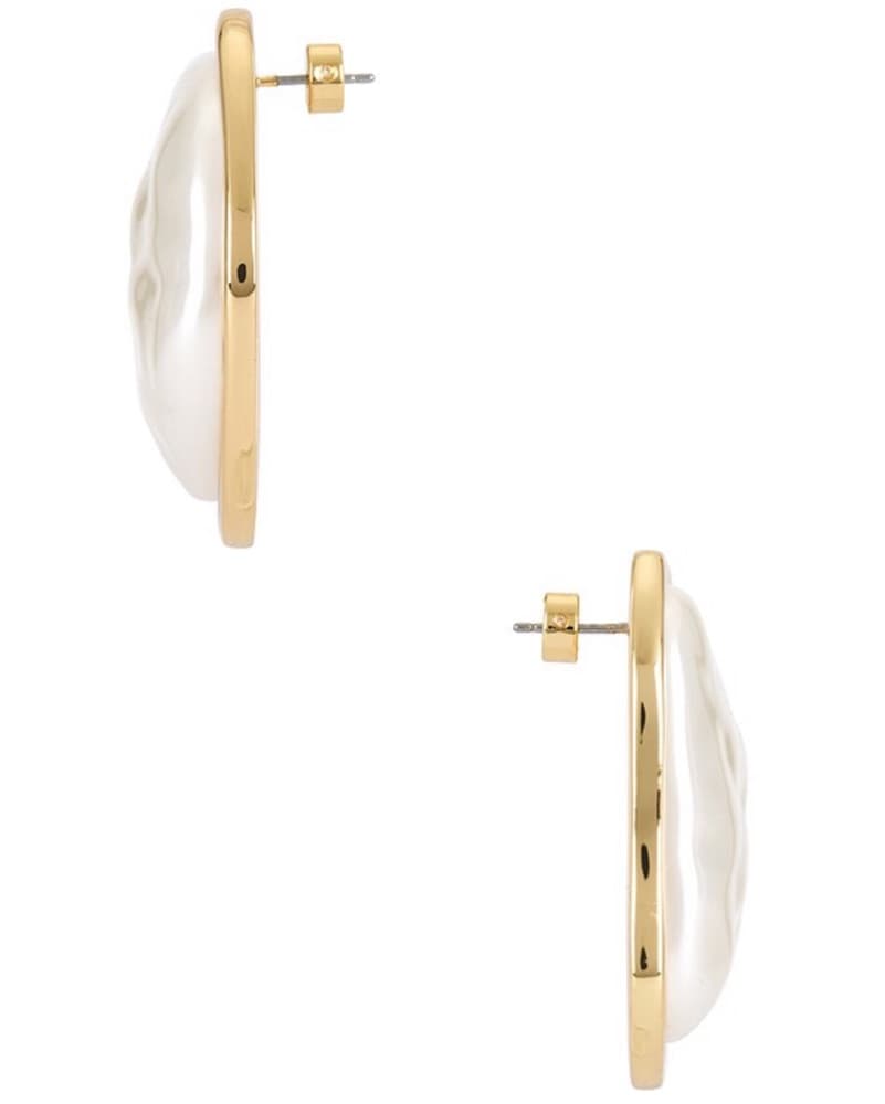 Retrofete Earrings - Pearl, Gold - Image 3