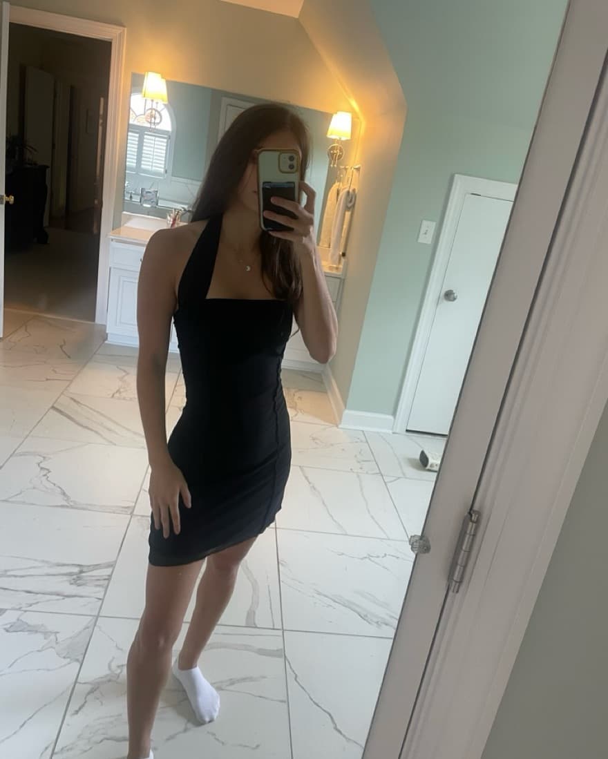Chic Black Cocktail Dress - Image 2