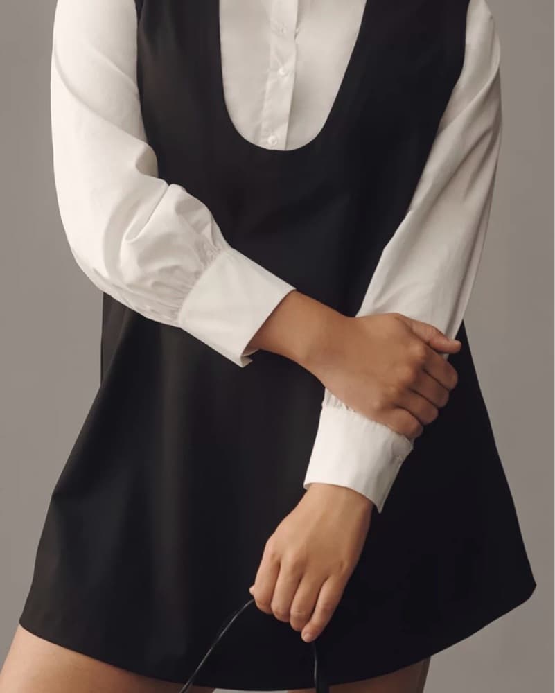 Maeve Long-Sleeve Twofer Pinafore Mini D - Image 2