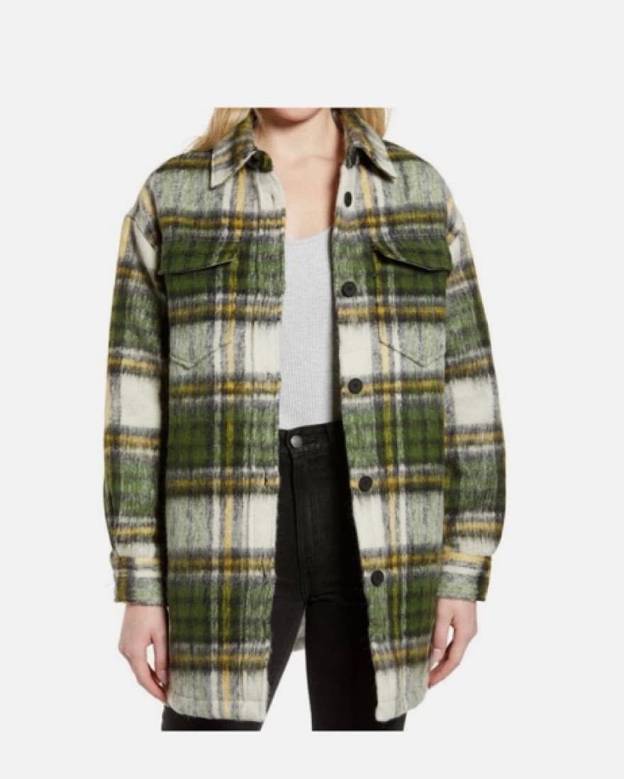 All Saints Plaid Wool Coat/Shacket - Image 1