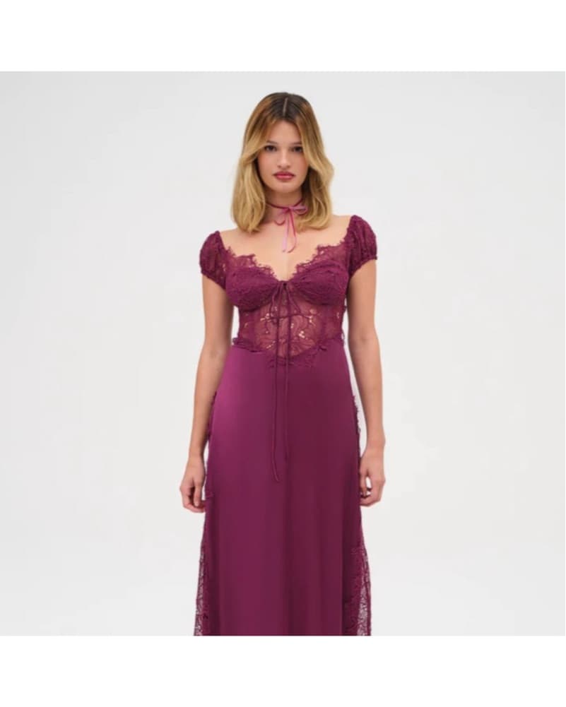 Casey Maxi Dress In Plum - Image 4