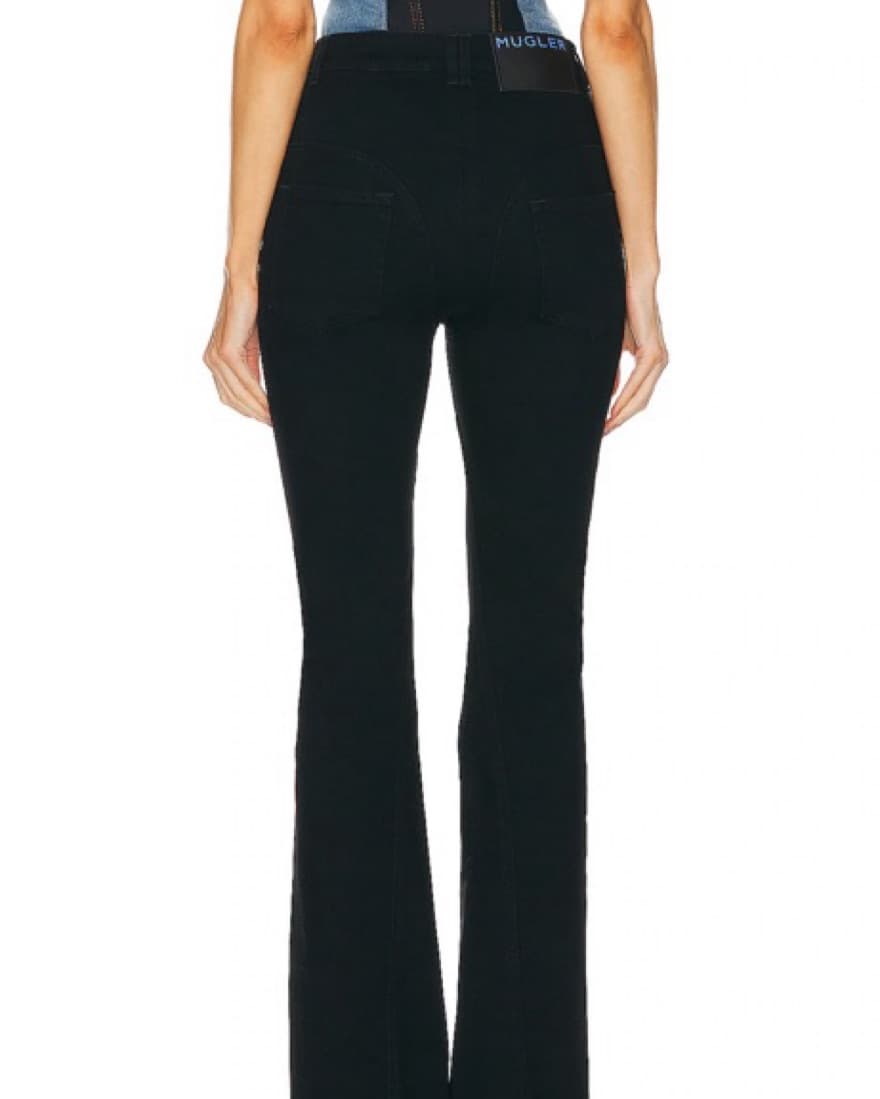 Mugler Black Flare Pants - Image 2