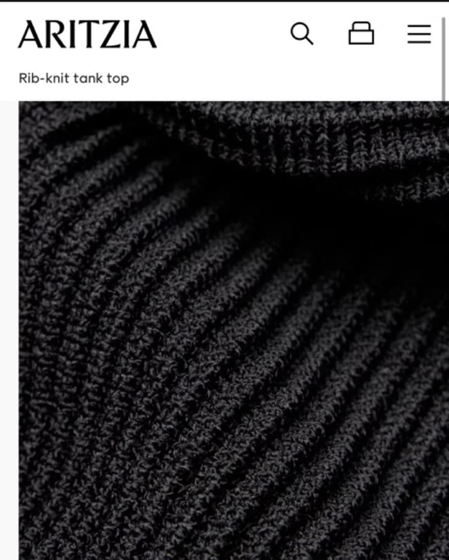 Aritzia Sculpt Knit Squareneck Top - Image 3