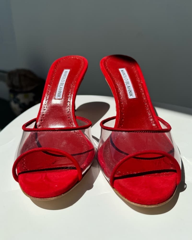 Manolo Blahnik PVC Mules - Image 1