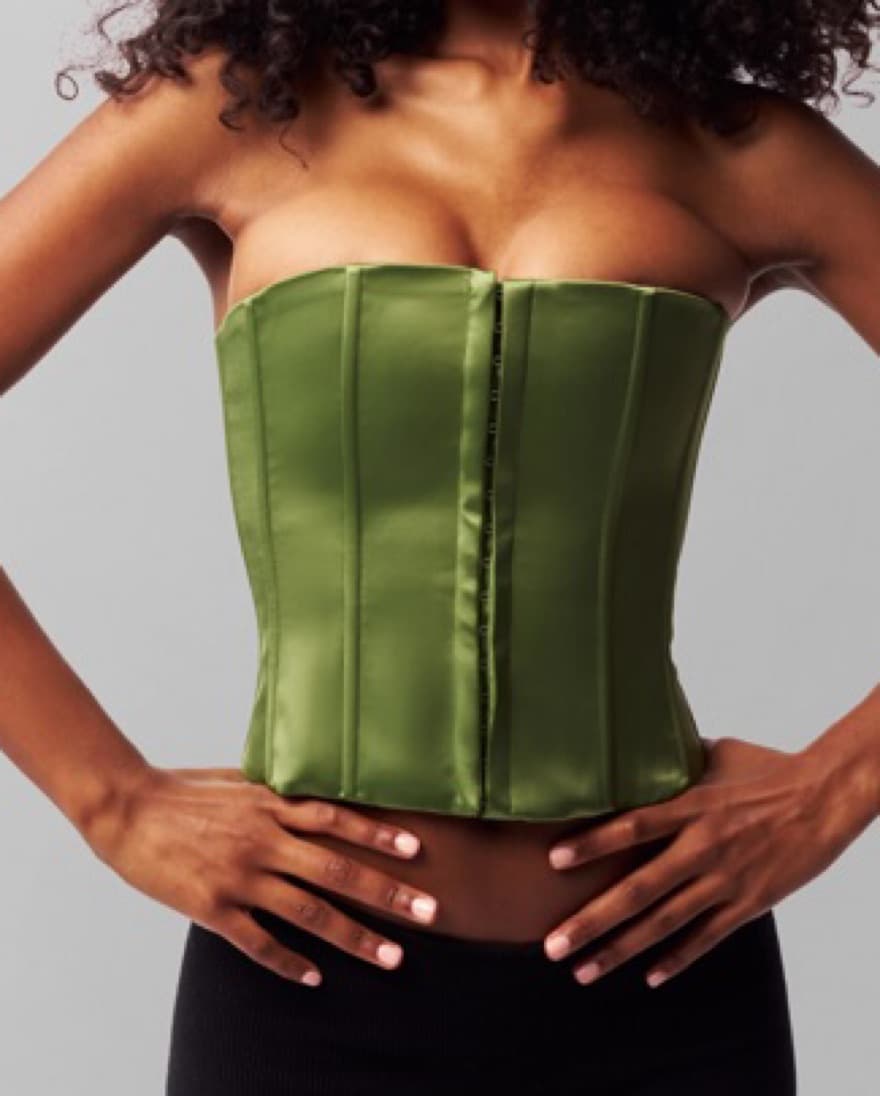 Danielle Guizio Satin Corset - Image 1