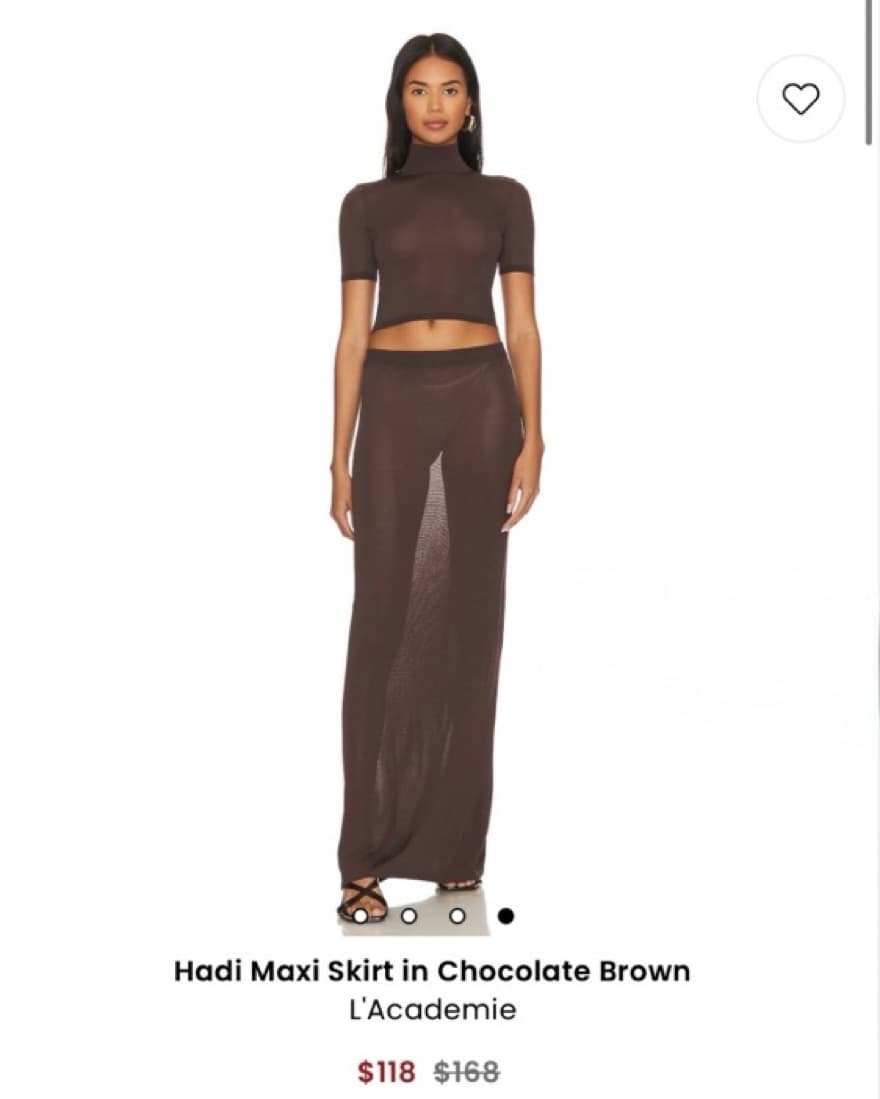 Chic Maxi Skirt Set in Chocolate Brown - Image 1