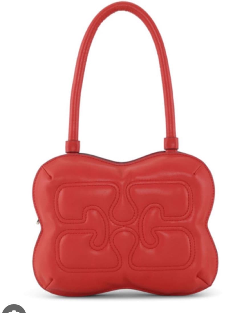 Ganni Red Butterfly Bag - Image 1