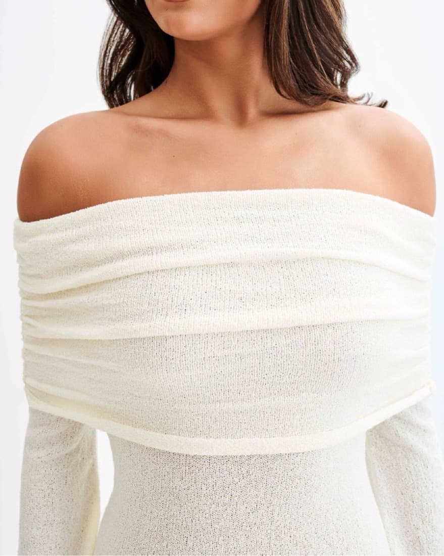 MESHKI Kiki Ivory Dress - Image 5