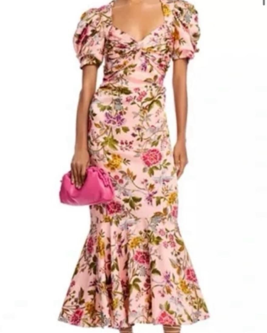 Cinq A Sept Pink Floral Gown  - Image 1