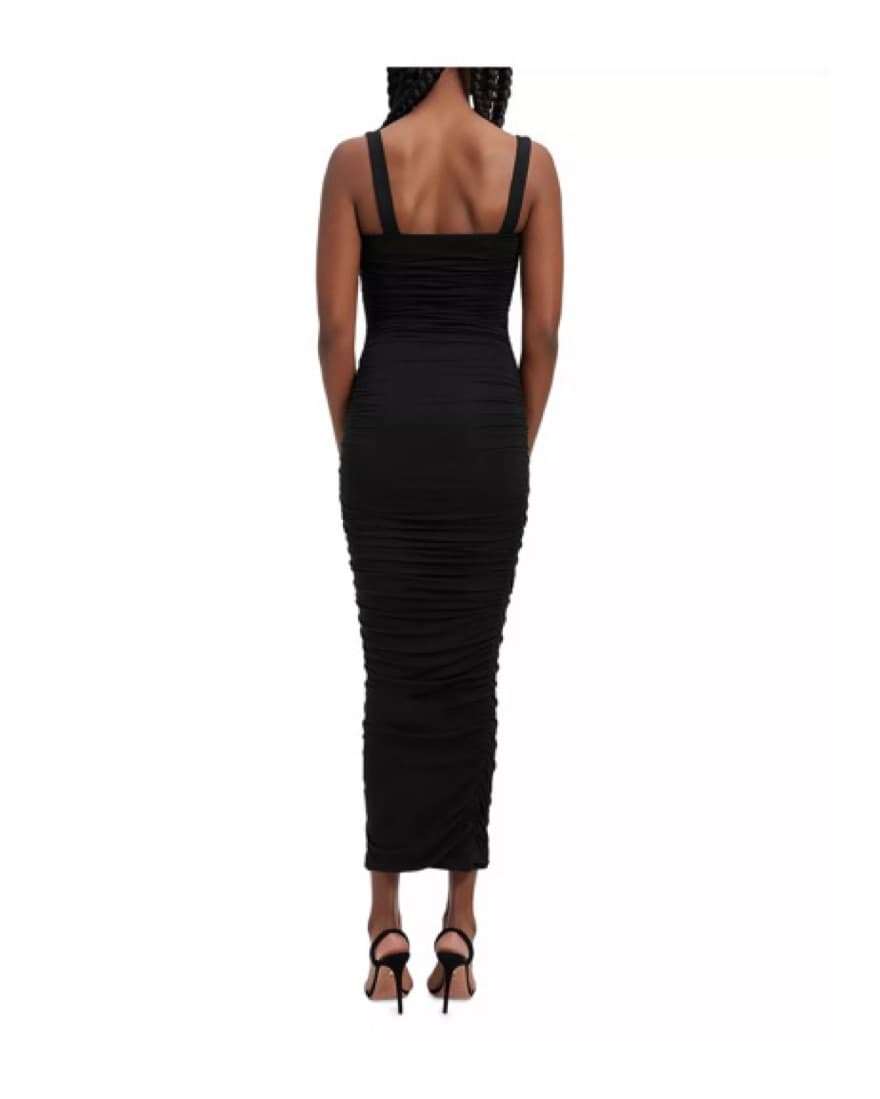 Black Good American Ruched Maxi Dress  - Image 2