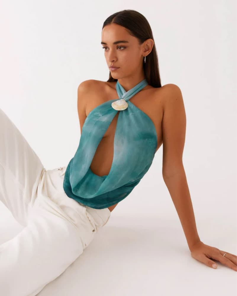 Halter Cropped Backless Top - Image 3
