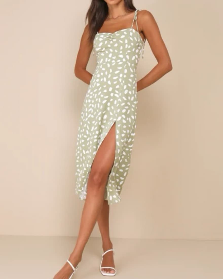 Green Midi Dress - Image 1