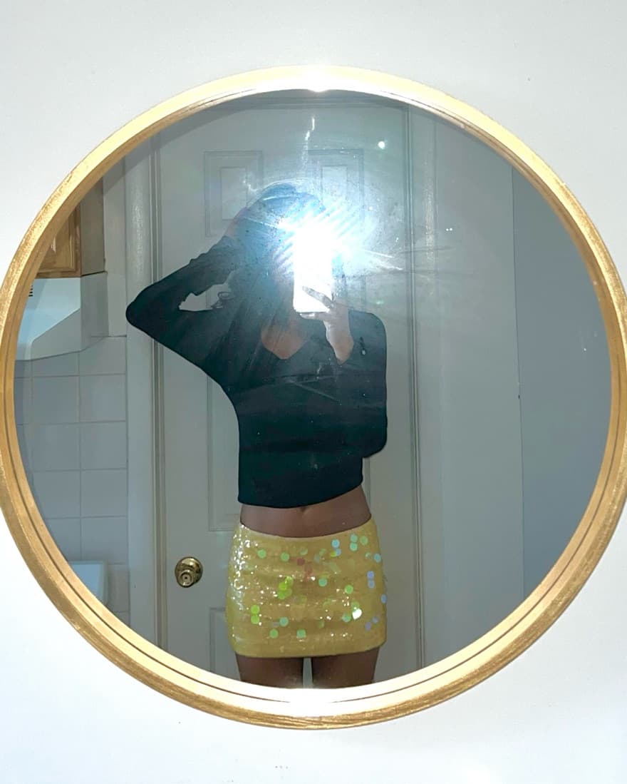 Yellow Danielle Guizio Sequin Skirt - Image 2