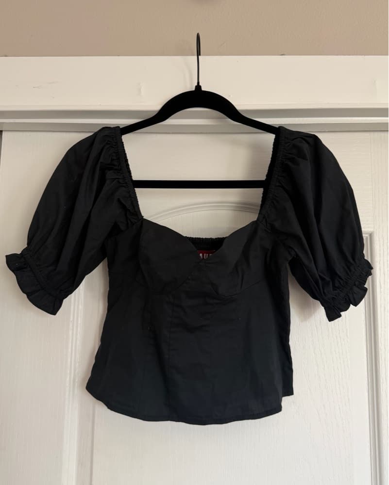 STAUD Lina Puff Sleeve Top - Image 3