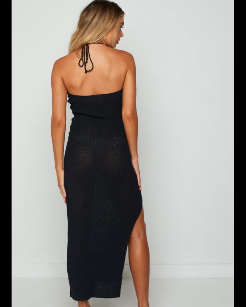 Renata Black Cut Out Dress - Image 4