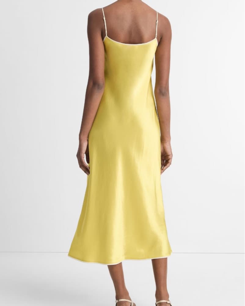 VINCE Tipped Satin Midi Dress - Image 2