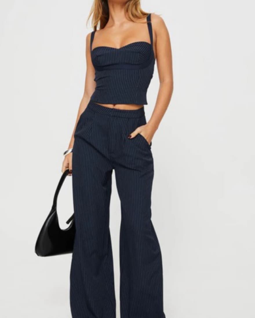 Navy Pinstripe Set - Image 1