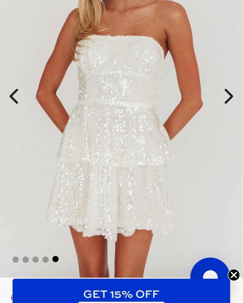  Tiered Sequin Mini Dress - Image 1