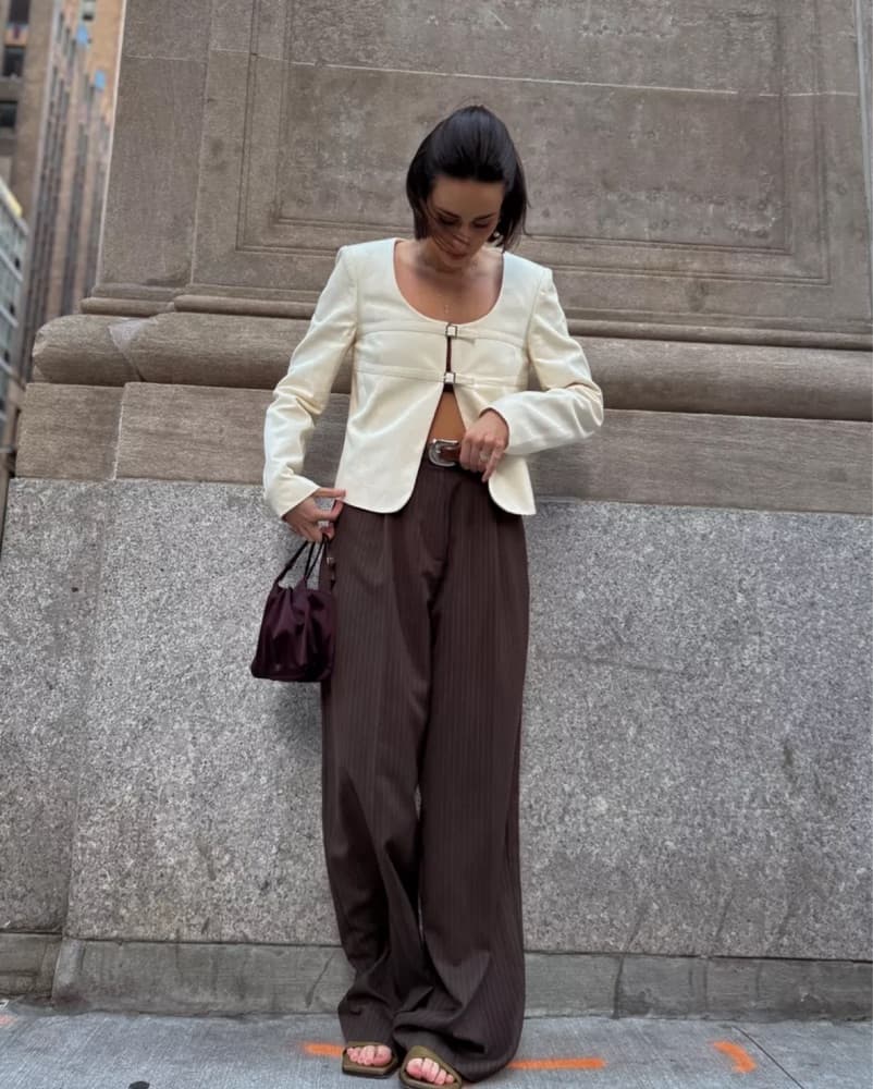 Mango Double Buckle Jacket Blazer XS - Image 3