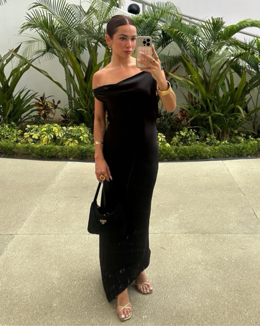 Black Meshki Slip Maxi Dress  - Image 4