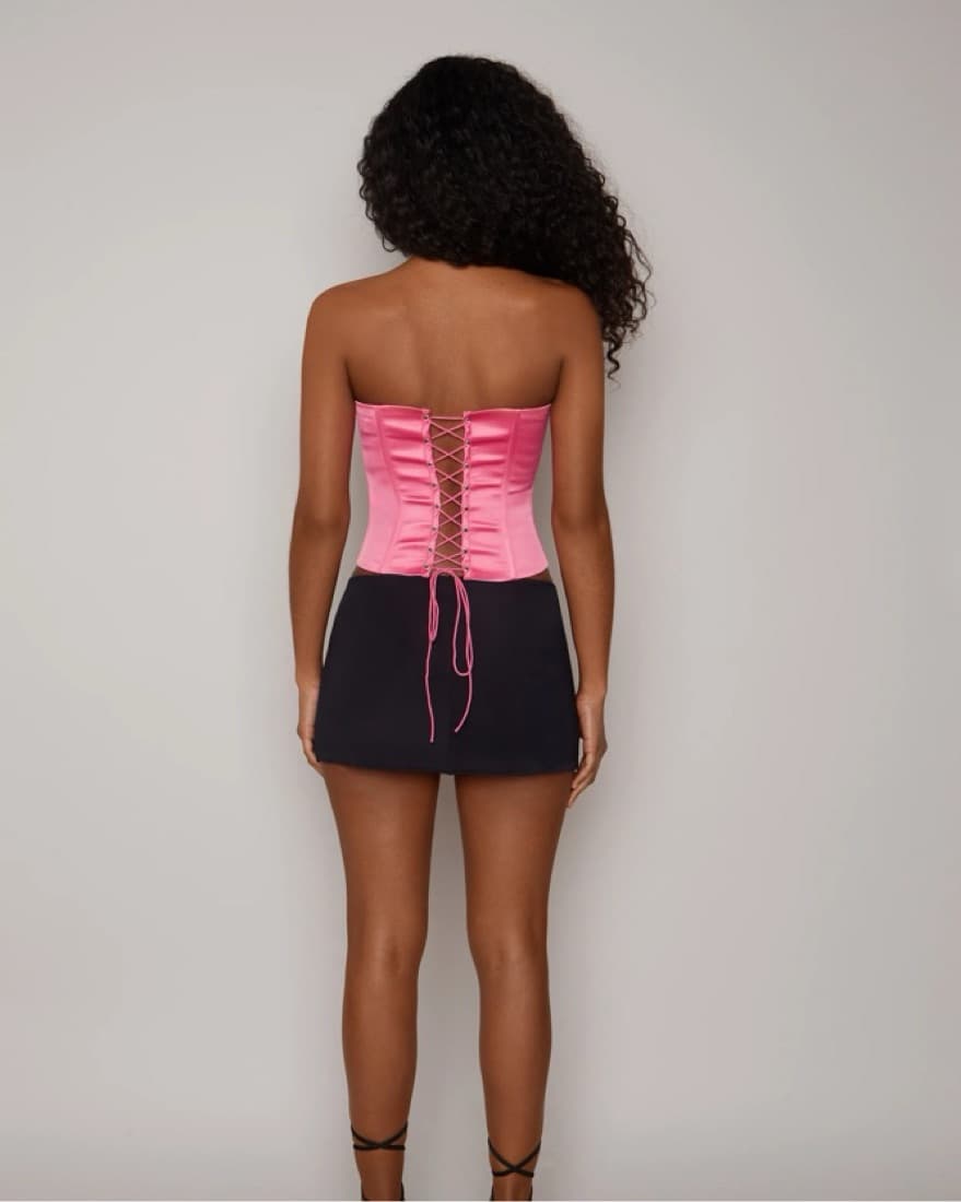 Guizio Satin Corset True Pink - Image 4