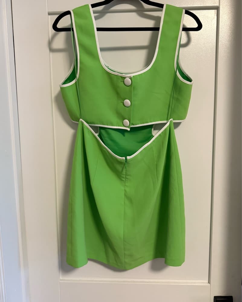 Amanda Uprichard Green Mini Dress - Image 3