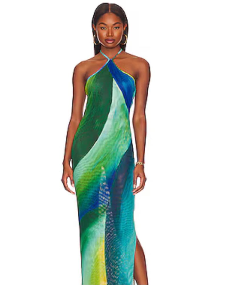  x REVOLVE Saira Dress in Emerald Ocean  - Image 1