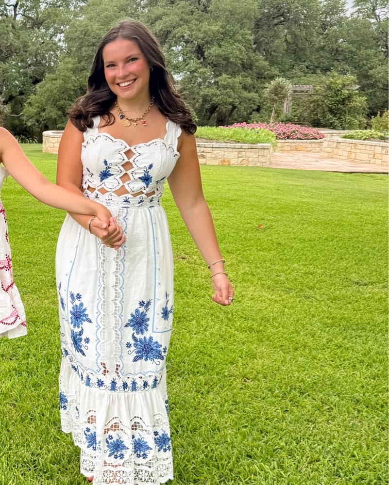 FarmRio Off White Sunflower Midi Dress - Image 3