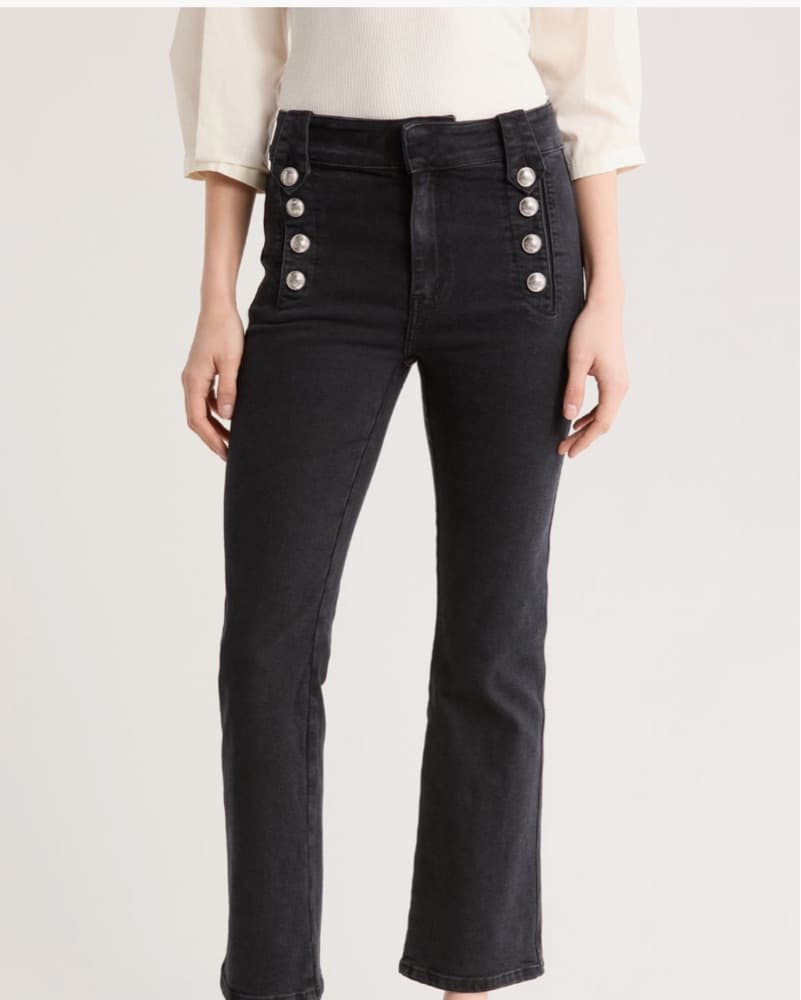 Button detail Black Jeans  - Image 2