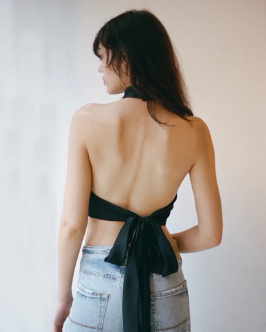 RED Dana Foley Silk Halter Top - Image 4