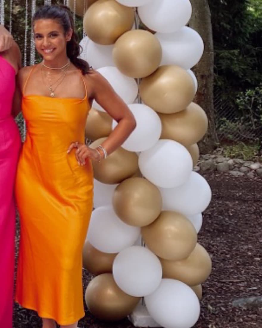 Orange Bec + Bridge Open Back Dress - Image 2