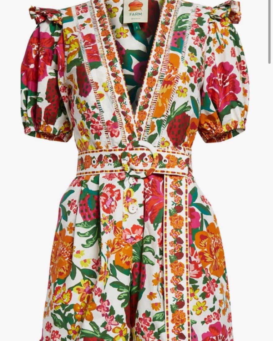 FARM RIO Floral Romper - Image 4
