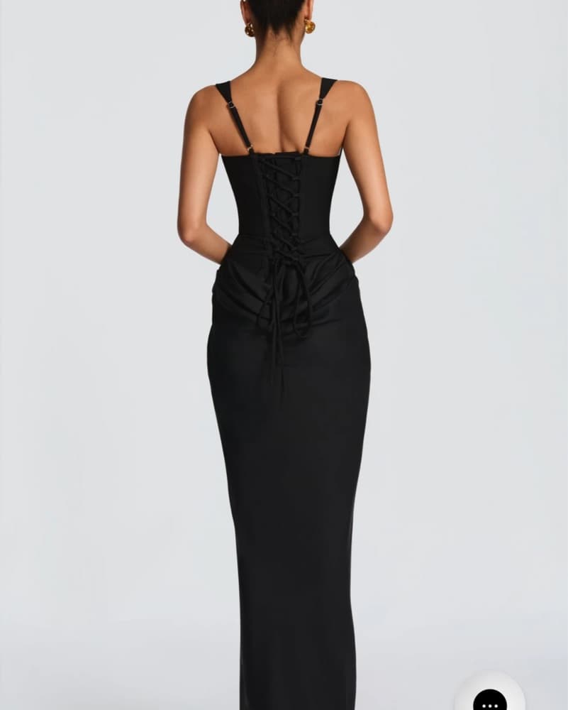 CORNELIA MAXI DRESS - BLACK - Image 1
