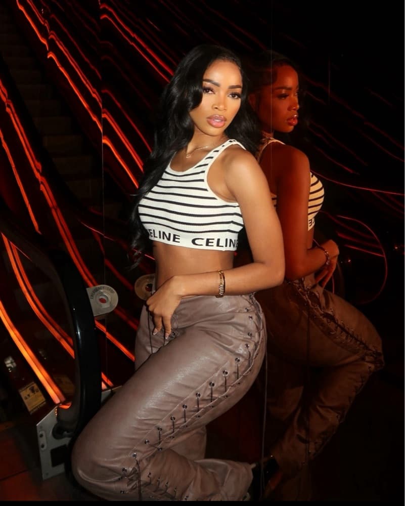 House Of Cb Mocha Vegan Leather Pants - Image 4