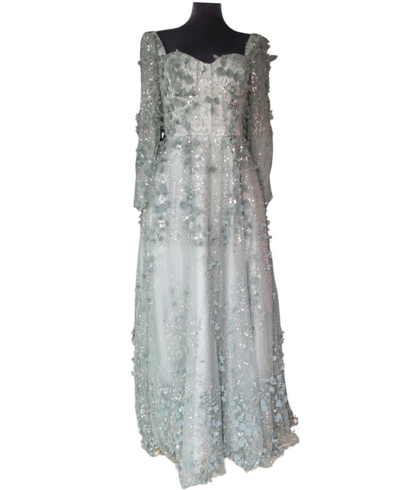 10 SHARON SAID GREY 3D FLOWER Dress  - Image 1