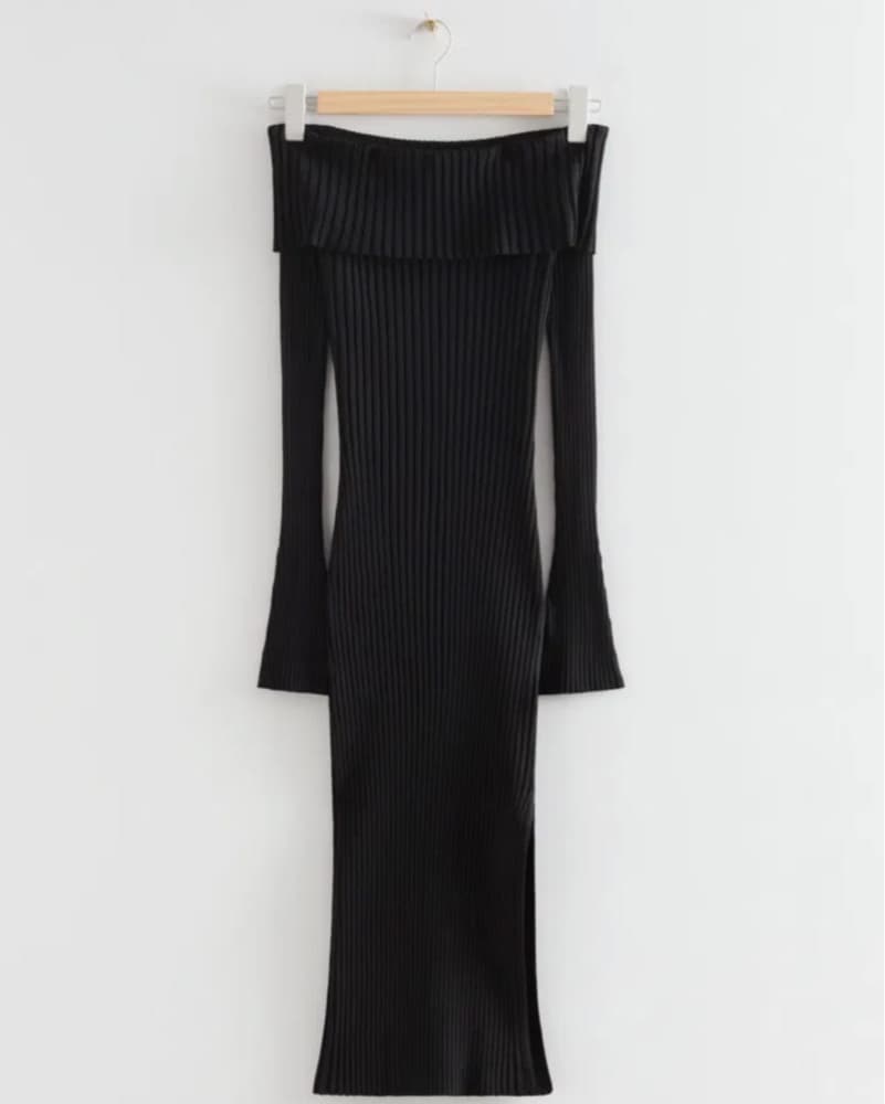 Black Midi Dress - Image 1