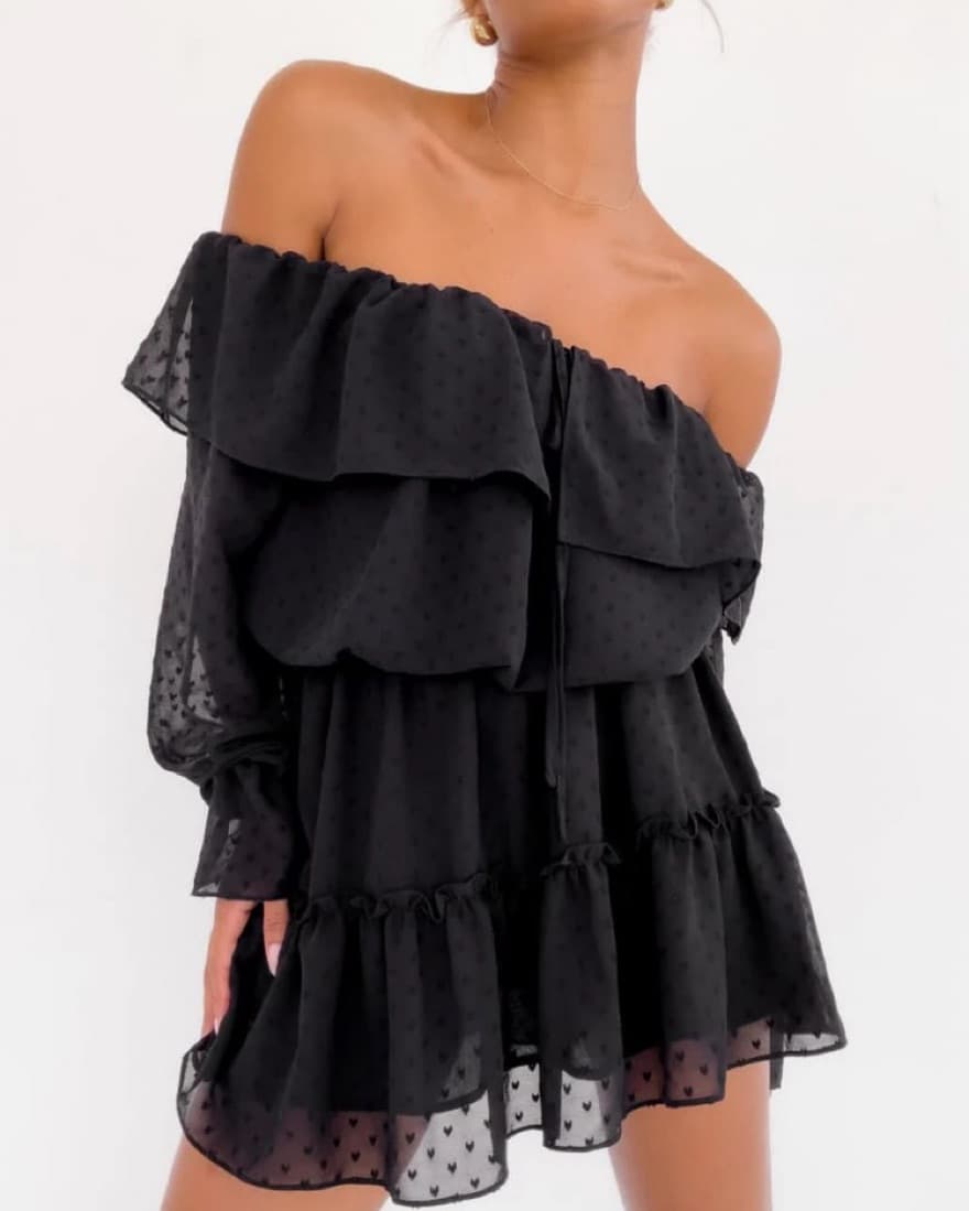 Rumored Off The Shoulder Mini Dress - Image 1