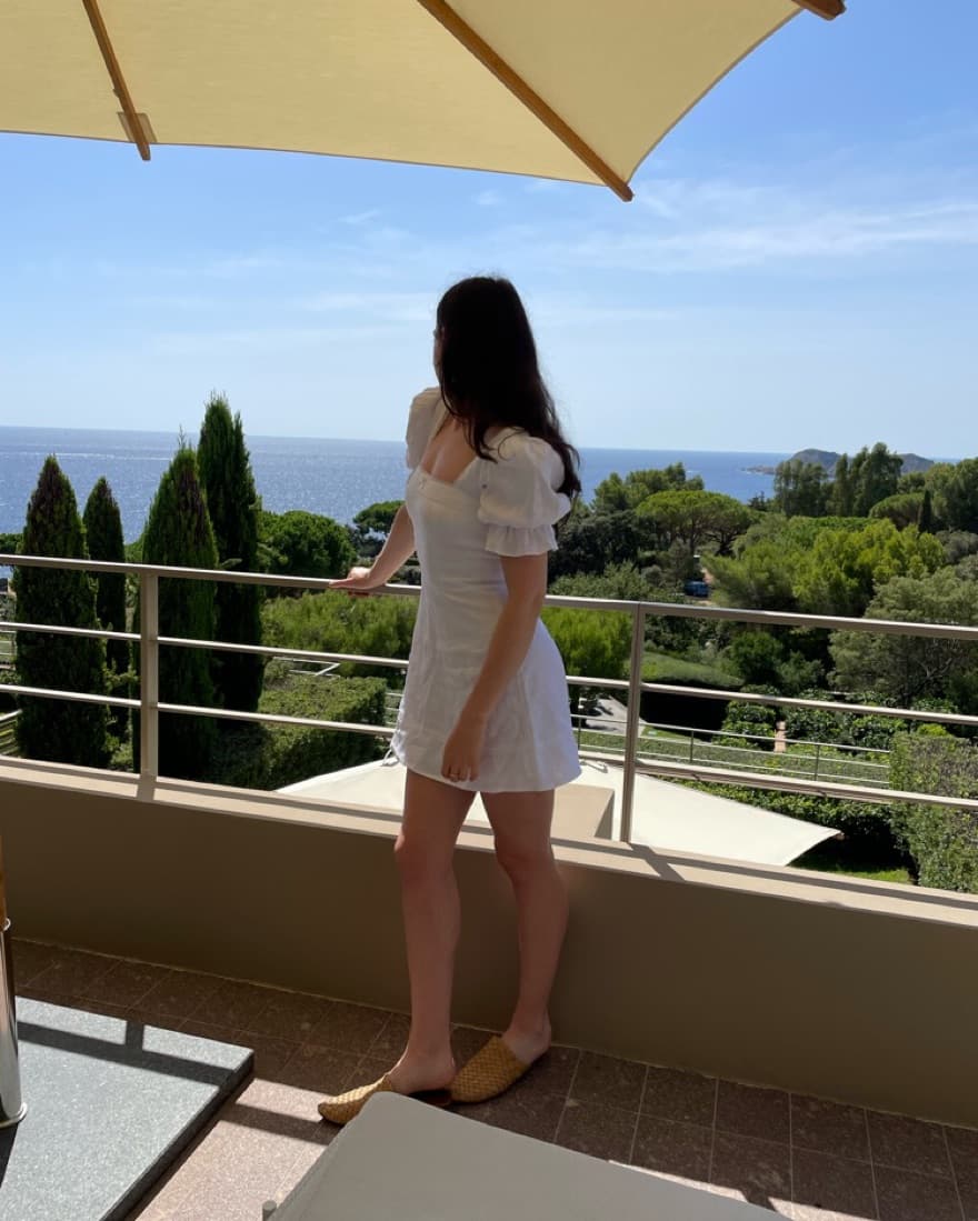 Reformation White Linen Dress  - Image 2
