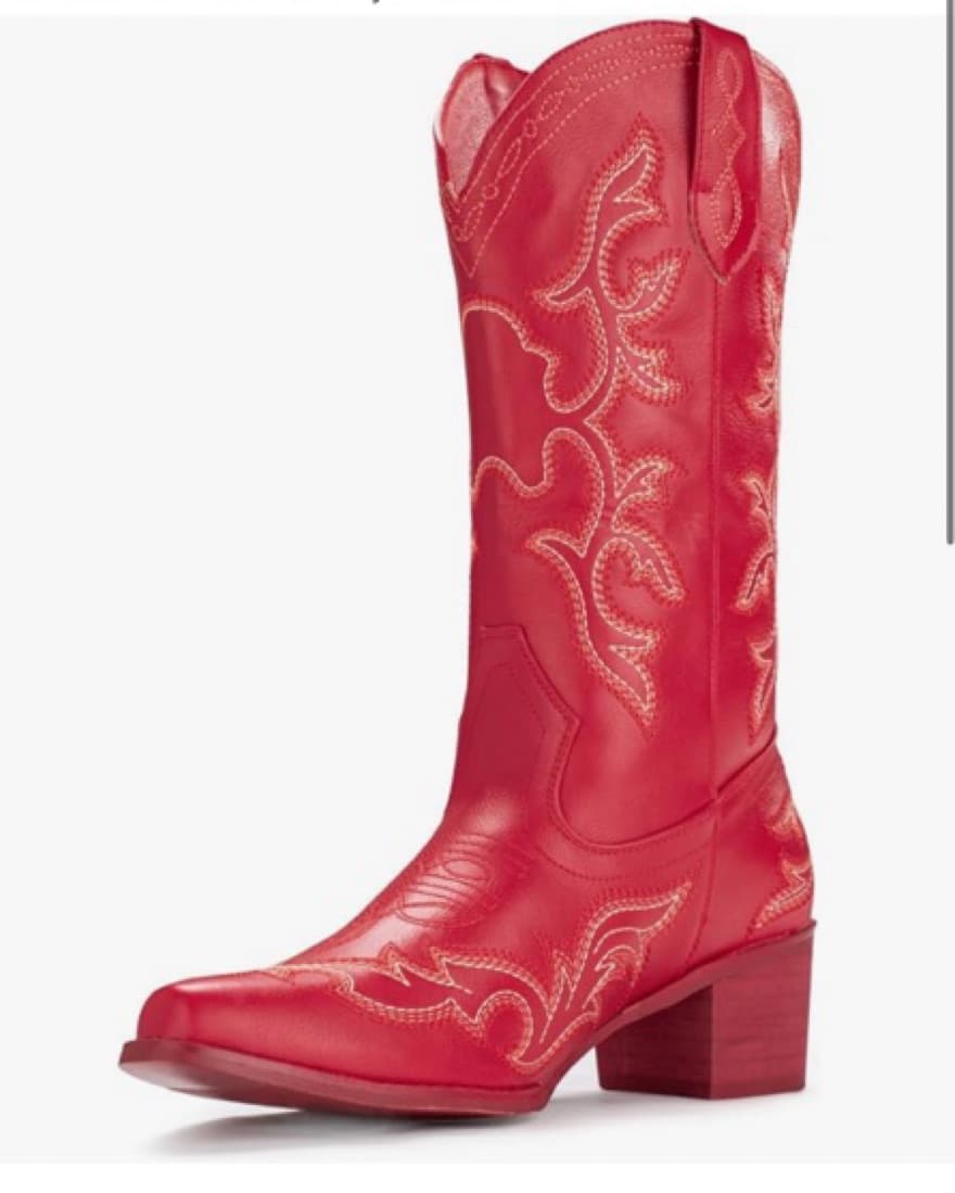Red Cowboy Boots - Image 1