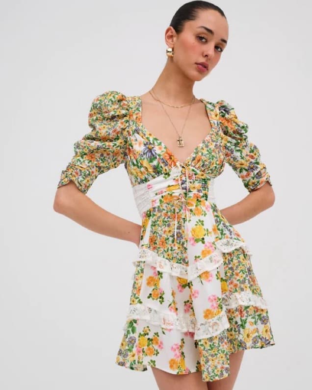 For Love & Lemons ROSALYN MINI DRESS - Image 1