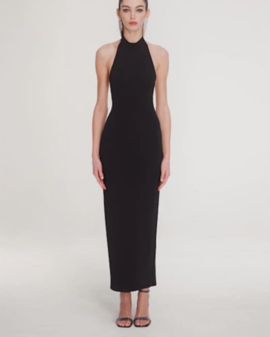 Nana Jacqueline high neck black gown - Image 1