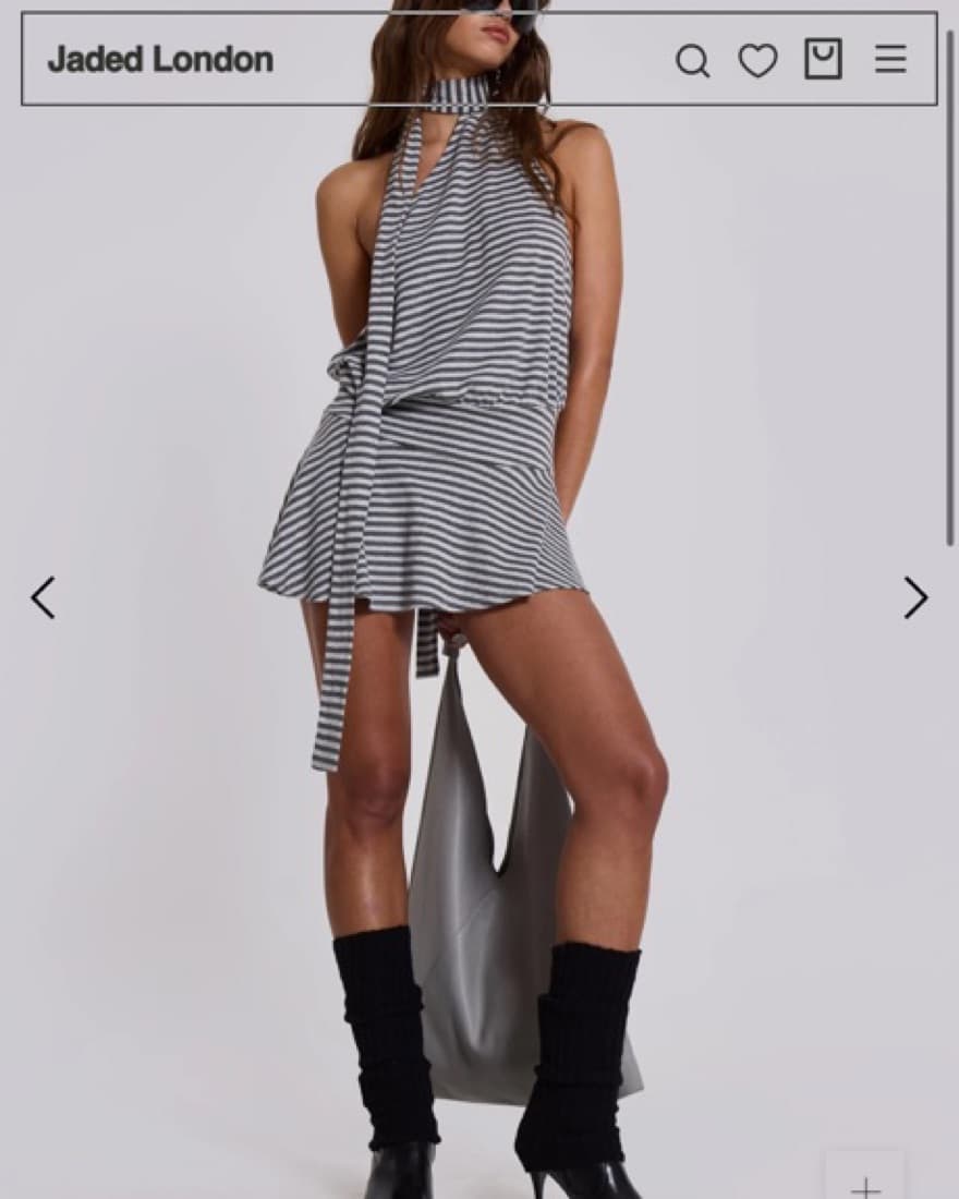 Striped Mini Dress - Image 2