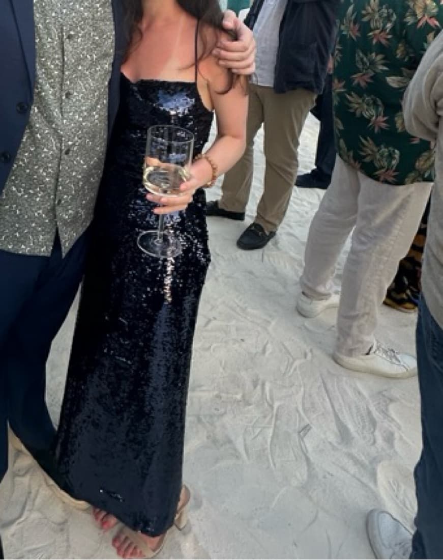Sabina Musayev Sapphire Sequin Dress - Image 6