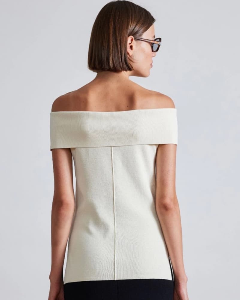 BROWN Apiece Apart Off The Shoulder Top - Image 4