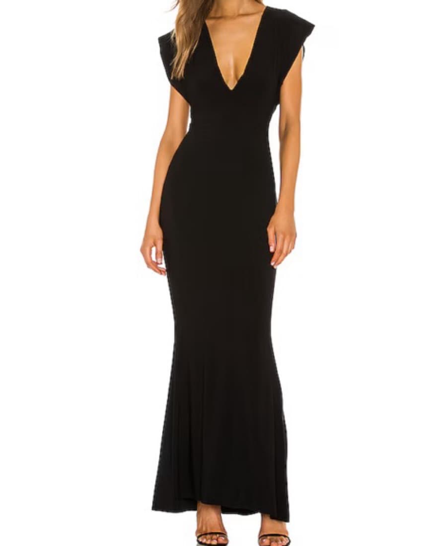 Norma Kamali Black Gown - Image 1
