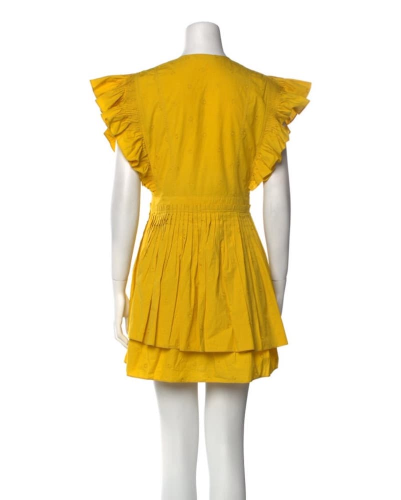 Ulla Johnson Yellow Ruffled Dress - Image 3