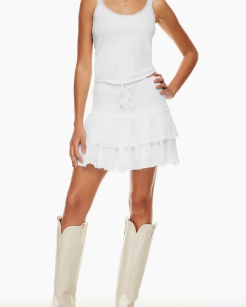 Aritzia White Mini Skirt Size Small - Image 1
