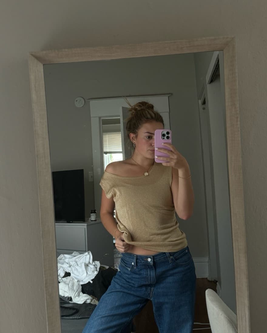 Gold Sparkly Top - Image 1
