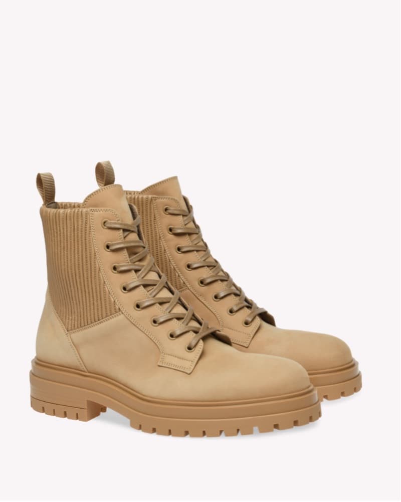 Gianvito Rossi Suede Martis Camel Boots - Image 1