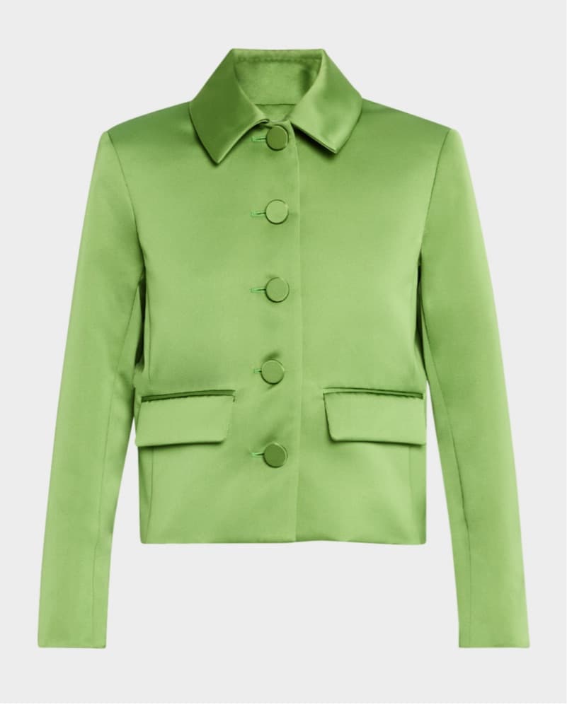 Veronica Beard Satin Cropped Jacket - Image 2
